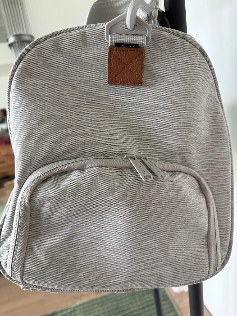 Herschel Supply Company Light Gray Novel Duffel with Neon Yellow Zipper